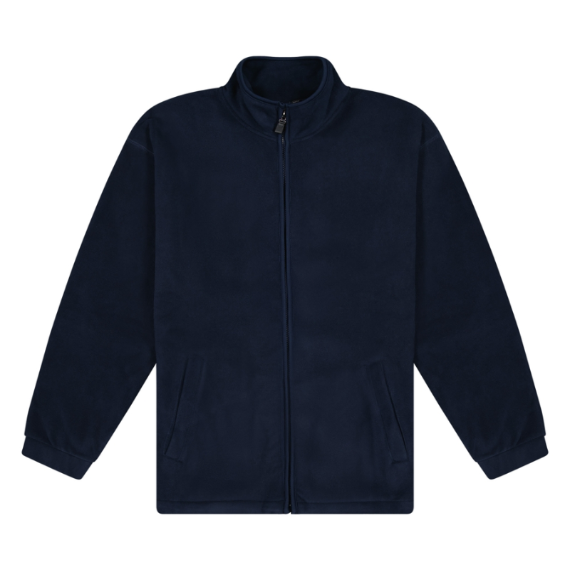 MENS NAVY MICROFLEECE JACKET - FULL ZIP
