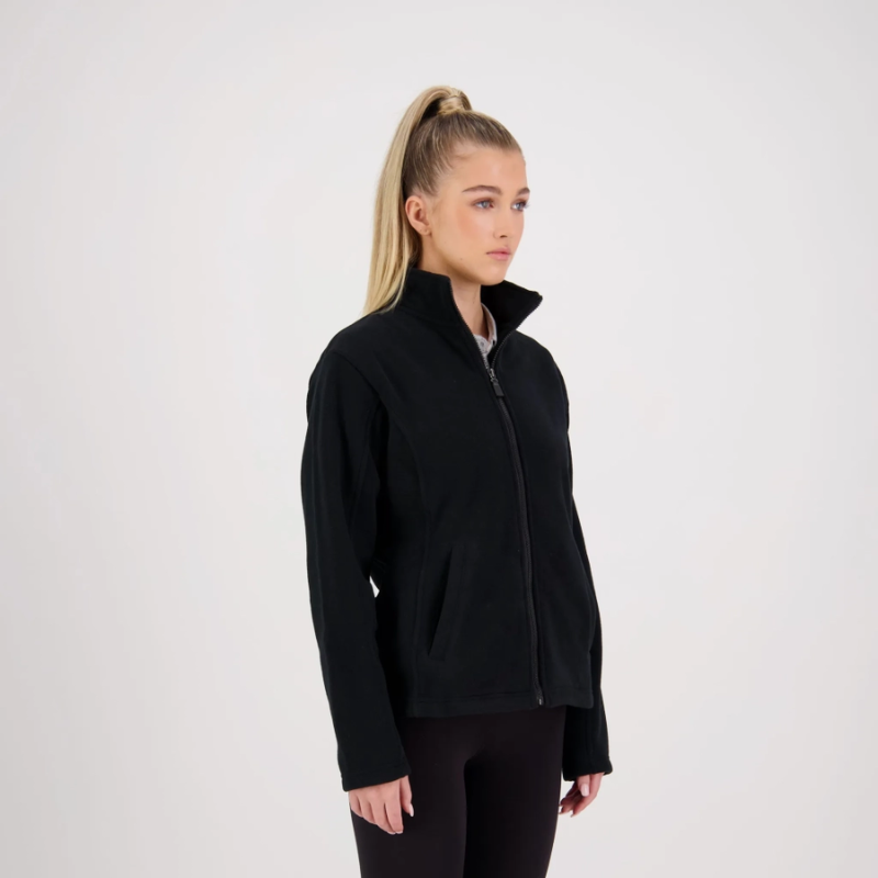 BLACK MICROFLEECE JACKET - WOMENS