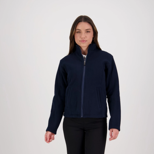 NAVY MICROFLEECE JACKET - WOMENS