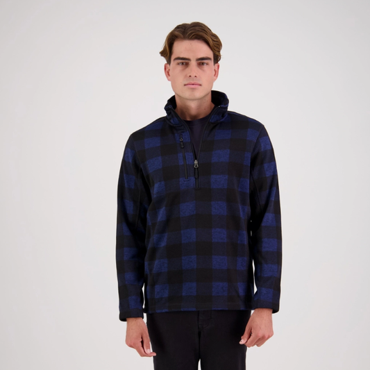 OKARITO MENS HALF ZIP FLEECE - NAVY