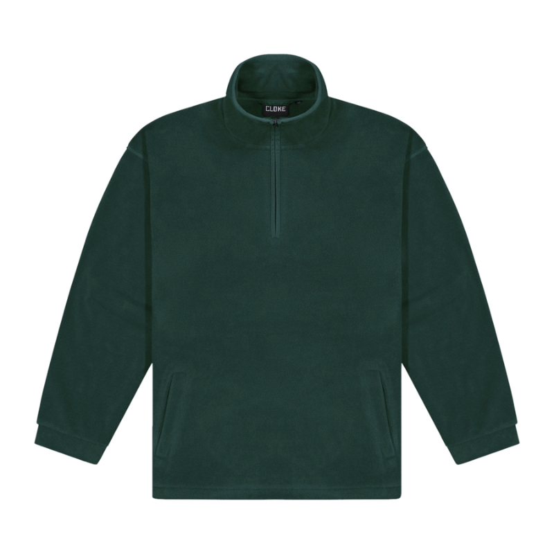 MENS MICROFLEECE HALF ZIP TOP (FOREST)